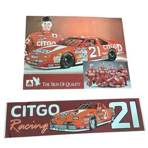 Citgo Gasoline #21 Waltrip Ford Thunderbird T-Bird NASCAR Racing + Race Promo